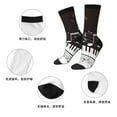 thumbnail image 5 of Honeii Piano Keys With Musical Notes Print Adult Socks,Crew Socks,Casual Calf Socks,Daily Wear Socks for Men & Women, Perfect for Sports, Casual and Everyday Use, 5 of 6