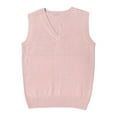 thumbnail image 2 of WRKEKC Women's V Neck Cotton Sleeveless Knit Vest Pullover Top Plain Basic Layering Piece Casual Sweaters for Women, 2 of 4