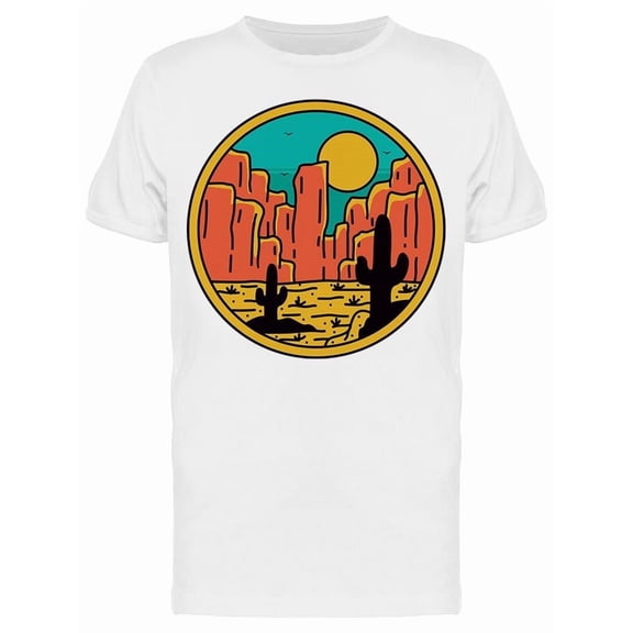 Cactus And Sunset T-Shirt Men -Image by Shutterstock, Male 3X-Large