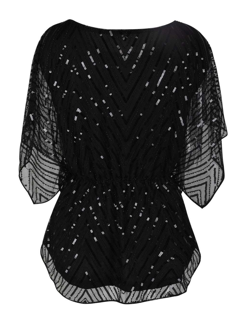 Black beaded sale evening tops