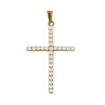 thumbnail image 3 of Gargantilla Collar Cruz Blanca Oro 10k Horoz, 3 of 5