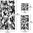 thumbnail image 3 of Towel Set of 3, Charcoal Black White Grey Camo 1 Bath Towel, 1 Towel, 1 Small Square Towel, Strong Soft and Compact Absorbent Yoga Gym Hotel Excellent Choice. Washcloth Gift, 3 of 7