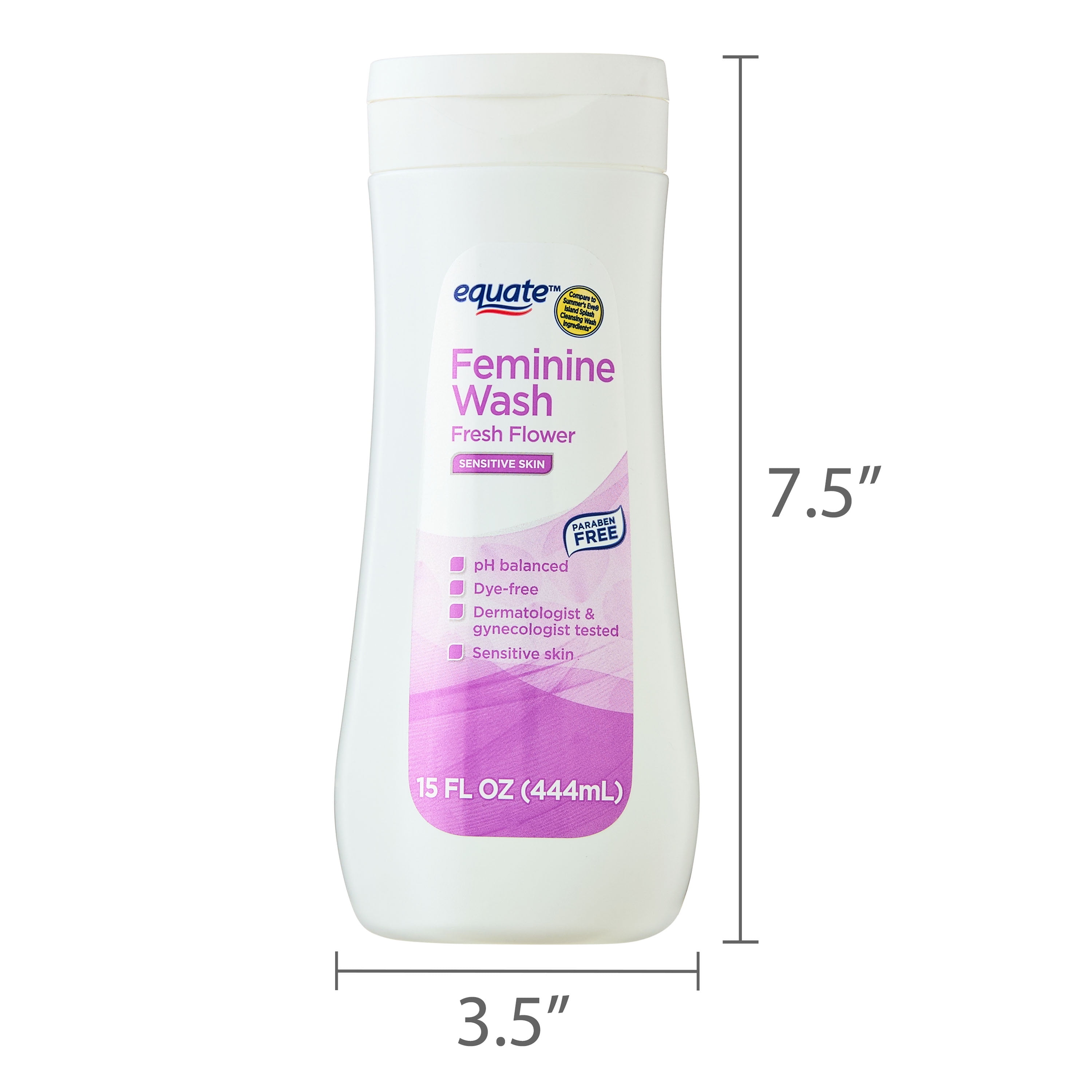 Equate Feminine Wash for Sensitive Skin, Fresh Flower Scented, 15 fl oz