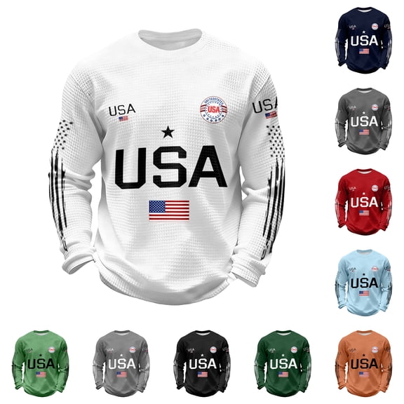 Dwelliawo Men's Usa Flag Sweatshirts 250th Anniversary 1776-2026 American Flag 2026 Usa Flag American Sweatshirt Patriotic Muscle Shirts Sweatshirts Black 2XL
