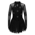 thumbnail image 3 of iixpin Girl's Lyrical Dance Dress Ballet Dancewear Figure Ice Skating Leotard Dresses Ballerina Outfits Black 6, 3 of 7
