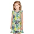 thumbnail image 1 of Fotbe Shell Clam Vestido de Dormir para Niñas de 3 a 10 Años, Mangas Cortas, Estilo Princesa, Pijama Camisón con Mangas Voladas-X-Large, 1 of 6