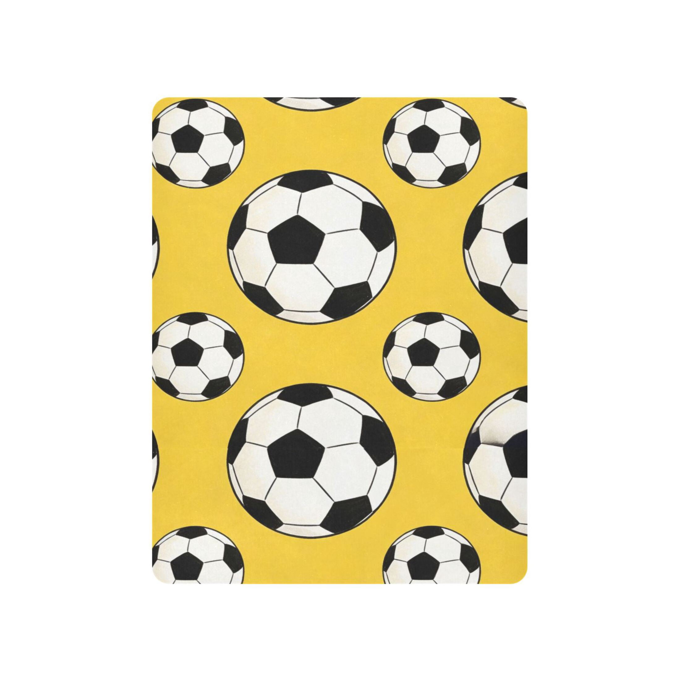 Baby Essentials 52”x 28”- Standard Cotton-like Modal Elastic- Yellow Football Design Crib Sheets for Newborns and Toddlers