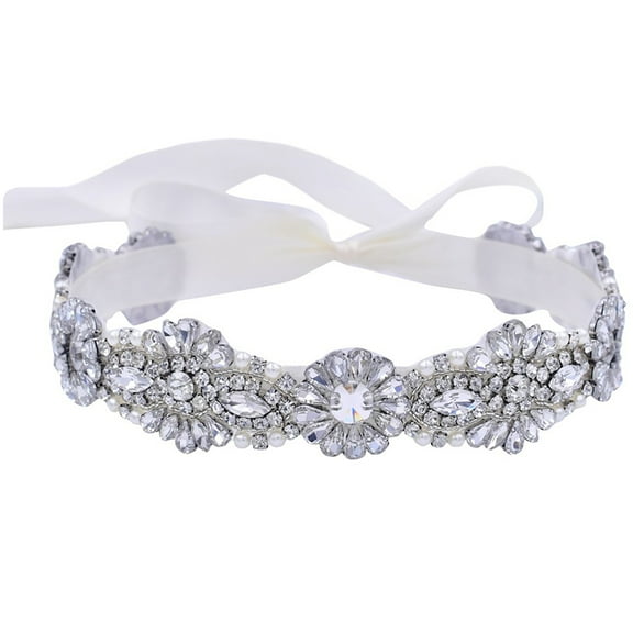 Homoyoyo Rhinestone Bridal Sash Belt for Wedding Gown Accessory