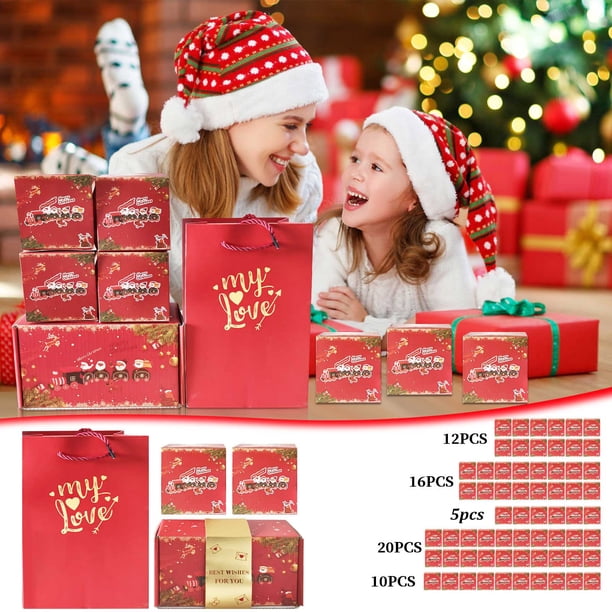Caja sorpresa emergente - 18 cajas rebote con bolsa de regalo para Navidad, cumpleaños y propuestas