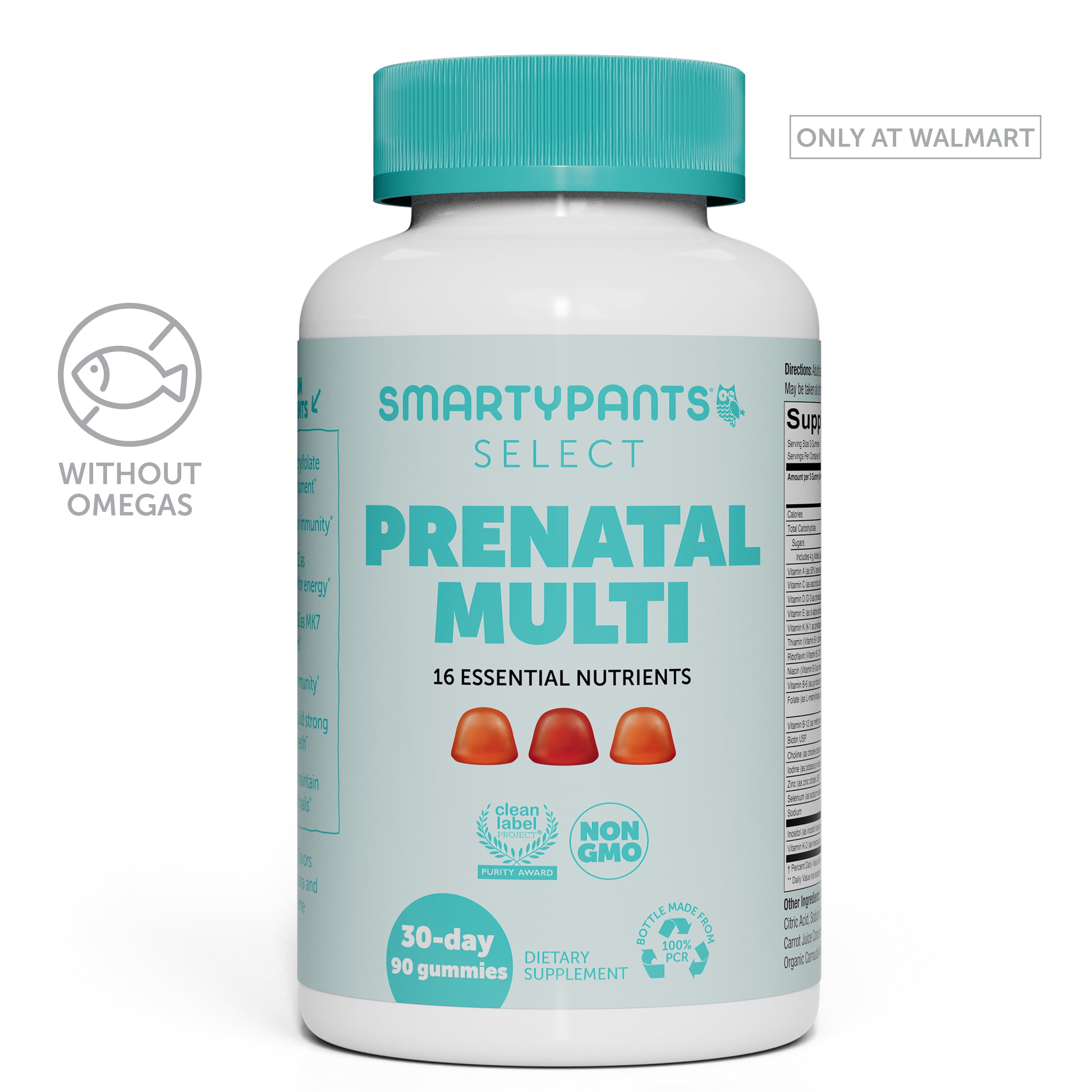 SmartyPants Gummy Vitamins Select Prenatal Multivitamin, 30 Day Supply - ONLY AT WALMART