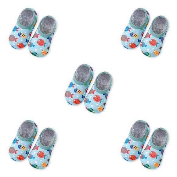 Soidarity 1 par de zapatillas de agua para niños, suela de silicona portátil, zapatos de natación para niños y niñas, botas de pesca para XS, Typ 4 5Conjunto
