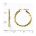 thumbnail image 2 of Leslie's Real 10kt Yellow Gold Polished Hinged Hoop Earrings; for Adults and Teens; for Women and Men, 2 of 2