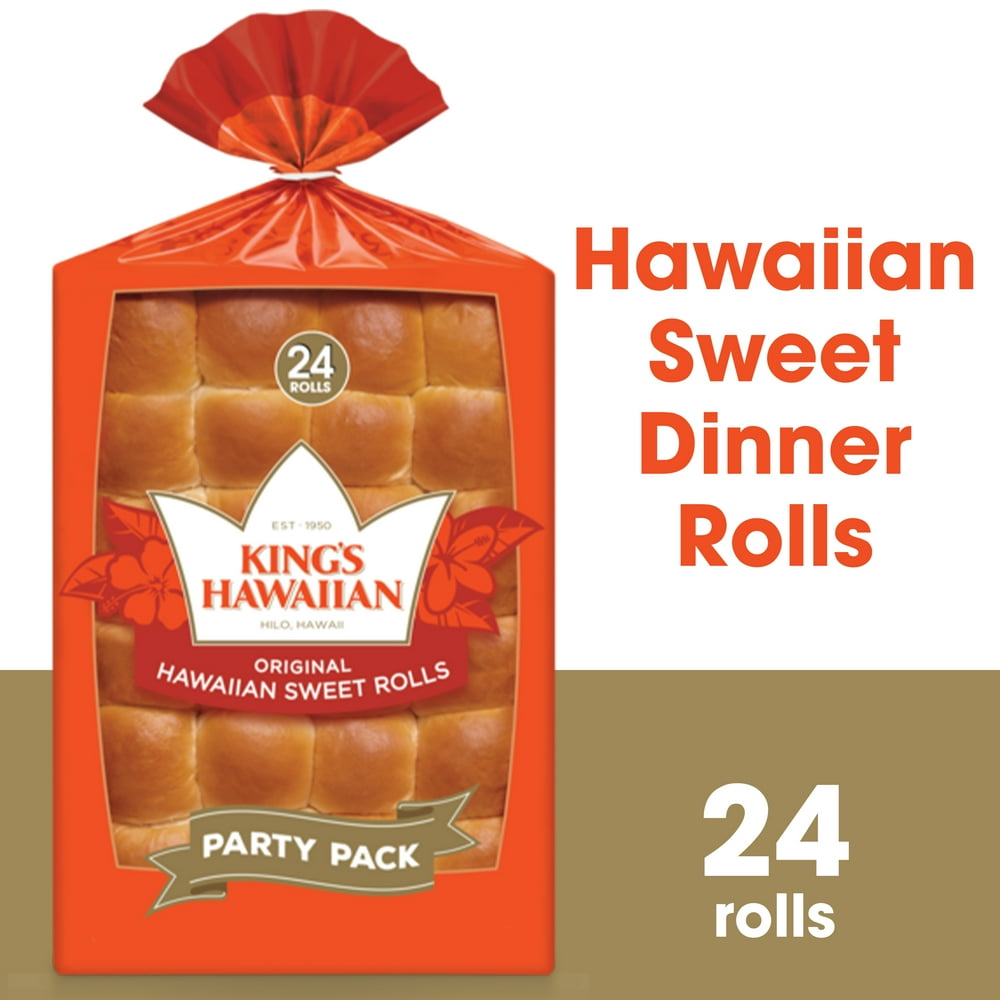King's Hawaiian Rolls, Original Hawaiian Sweet Dinner Rolls, 24 Count