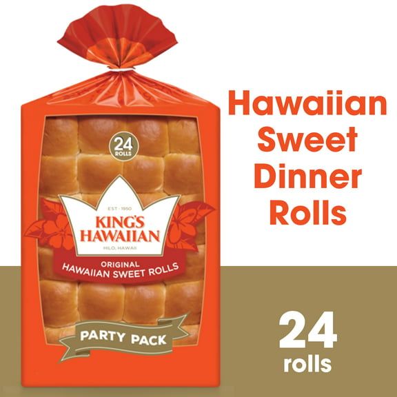 King's Hawaiian Original Hawaiian Sweet Dinner Rolls, 24 Count, 24 oz