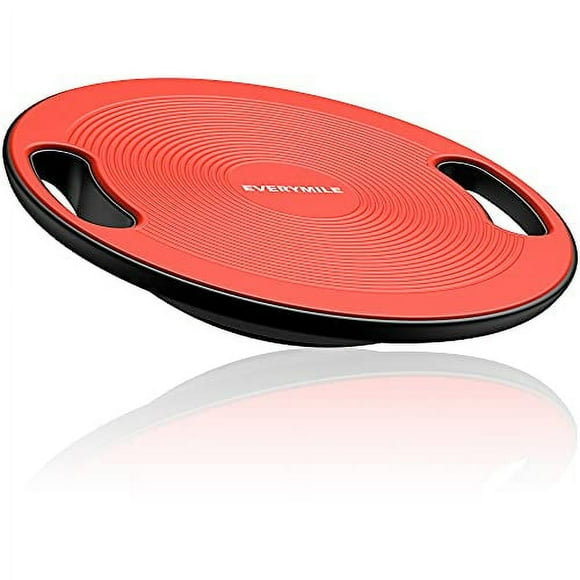 EVERYMILE Planche d'Équilibre Oscillante, Entraîneur de Stabilité d'Exercice Portable avec Poignée pour Thérapie Physique de Base & Gym Diamètre 15.7 Pouces Surface Antidérapante