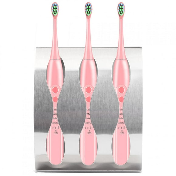 Curved Designed Toothbrush Rack, Bathroom Supply Ventilated Toothbrush Organizer, For Mirrors Glass Ceramic Tiles 2301N-3 3 Holes Toothbrush Holder