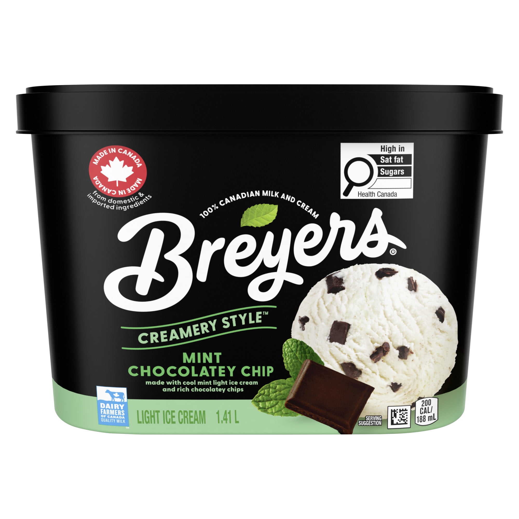 Breyers Mint Chocolatey Chip Light Ice Cream, 1.41 L