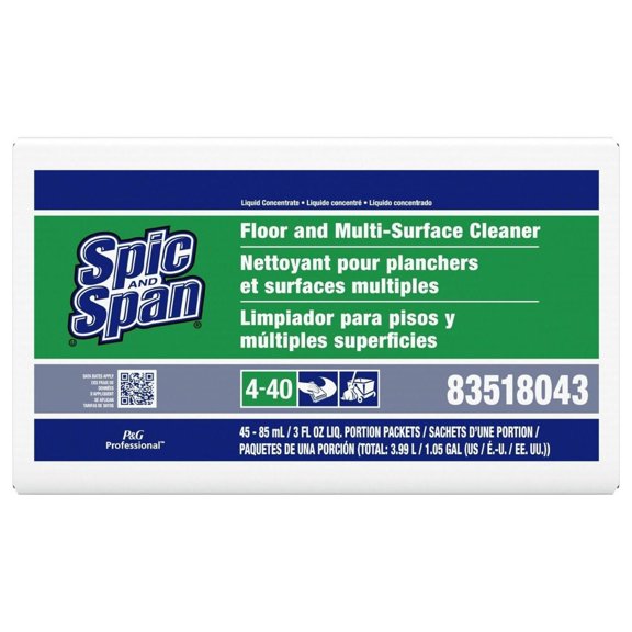 Jia ma sha 02011 Floor Cleaner, Spic-n-Span, 3 oz. packs, 45/CT, GN