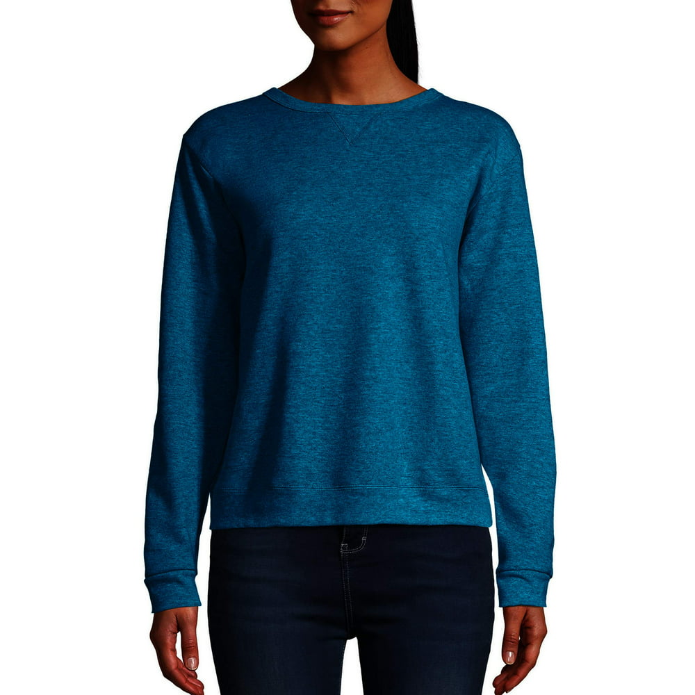 Hanes - Hanes Womens V-Notch Pullover Fleece Sweatshirt - Walmart.com ...