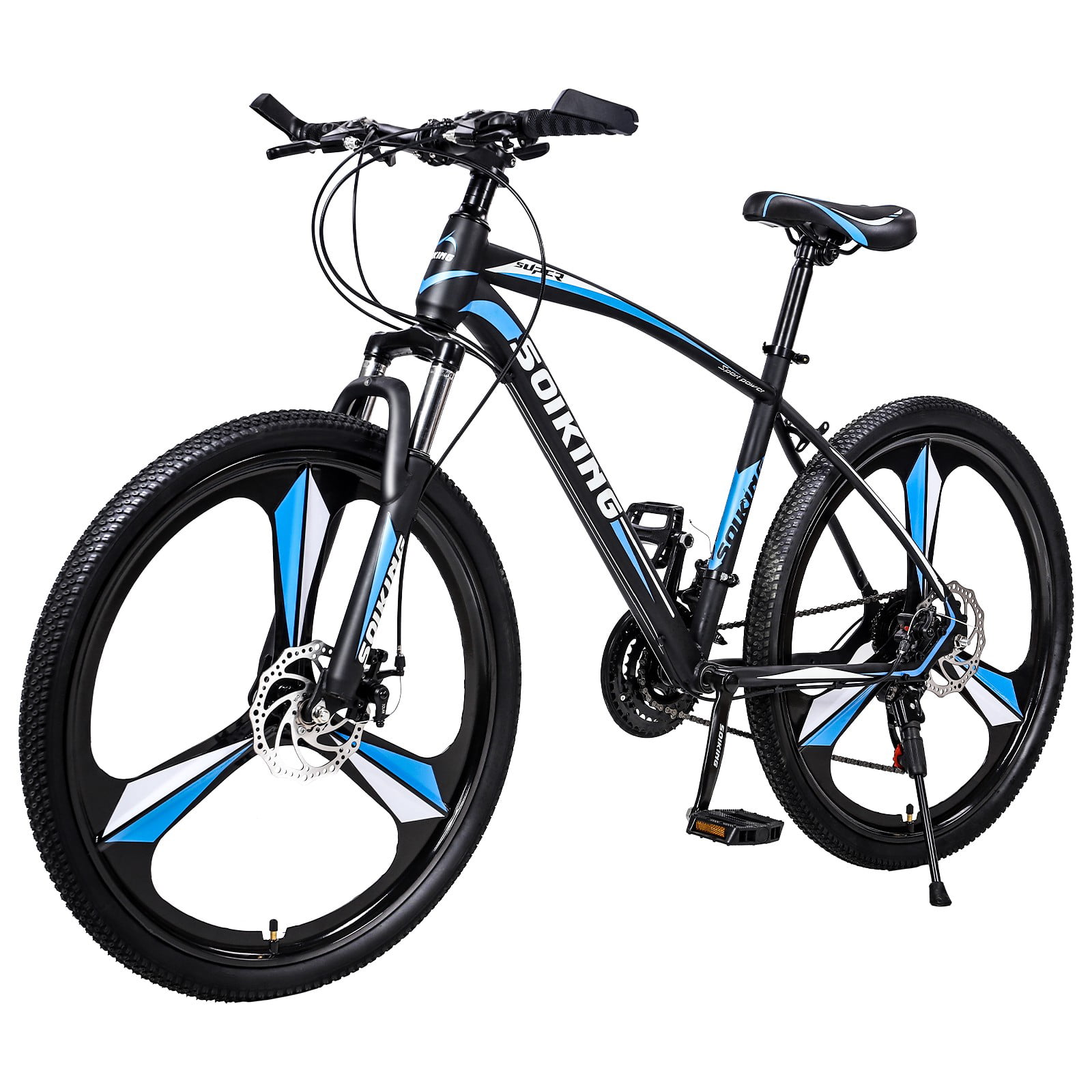Sunvit 26 Inch Adult Mountain Bikes 21 Speed Black Bicycles For Mens