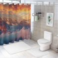 thumbnail image 7 of Orinice Mountain Range Clouds Sunset Bathroom Decor Set Polyester Fabric Shower Curtain Hooks 69x72, 7 of 7