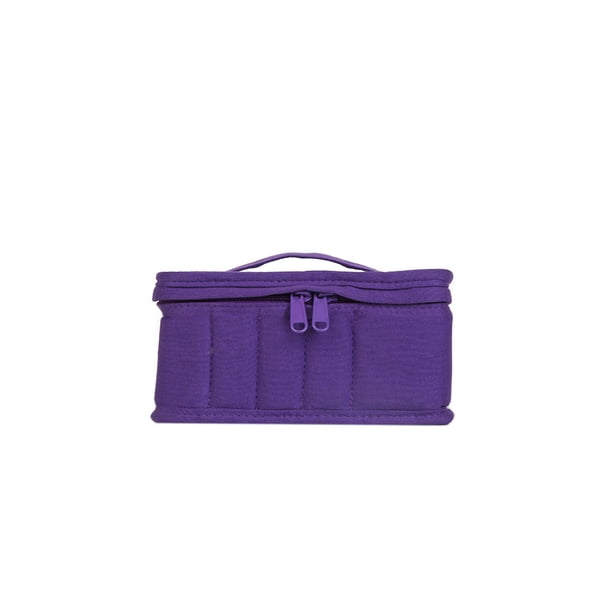 Wosthever Bolsa de almacenamiento a prueba de golpes convenientes bolsas plegables multiusos organizador de gran capacidad esmalte de uñas Almacenamiento y organización del hogar Violeta