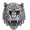Brown, variant on Men's Stainless Steel Vintage Domineering Cool Punk Gothic Roaring Tiger Head with Devil Bloody Eye Gemstone Biker Ring