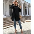 thumbnail image 5 of jinghuiyue Women's Button Down Shirt Dresses Long Sleeve Oversize Blouse Casual Long Shirts with Side Pockets L, 5 of 7