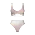 thumbnail image 4 of Rocae Glitter Light Pearl for Bikini Set for Women Two Piece Sexy High Swimsuits Split Crossover Bikini Large, 4 of 9