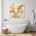 thumbnail image 2 of Vintage Botanical Wall Art Painting on Canvas, Red Spring Floral Botanical Farmhouse Canvas Art Home Prints Wall Art Framed Modern Artwork for Living Room Bedroom Wall Decor 8x8in, 2 of 5