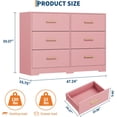 thumbnail image 2 of Ourlova Commode Double à 6 Tiroirs Commode de 47 Pouces de Large Meuble Télé Commode Moderne pour Chambre, 2 of 5