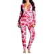 thumbnail image 1 of Mono de Navidad con botones para mujer, pijama funcional de manga larga con estampado, con solapa abotonada, ropa de dormir para adultos, 1 of 4