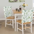 thumbnail image 5 of Eucalyptus Leaf Chair Covers Set of 6 Watercolor Spring Summer Country Green Leaf Chair Back Covers Stretch Removable Washable Slipcovers Protector for Dining Room Kitchen Party Decor, 5 of 9