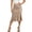 Beige, variant on Qholemyo Womens Midi Skirt Satin Comfortable Slit Hem Slim Skirts Stylish Casual Versatile Summer Skirt