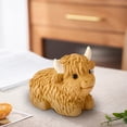 thumbnail image 4 of Resin Statue under $5! CQCYD Scottish Highland Cow Resin Statue, Realistic Animal Figurine Decor, Standing or Lying Pose Cow Sculpture, Farmhouse Desktop Ornament for Living Room Shelf Decor, 4 of 9