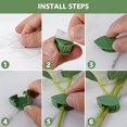 thumbnail image 4 of Paquete de 50 clips para plantas, clips para plantas trepadoras, fijación de plantas trepadoras a la pared, clips, enredaderas de soporte y alambres para colgar en la pared, soporte en forma de hoja, 4 of 5