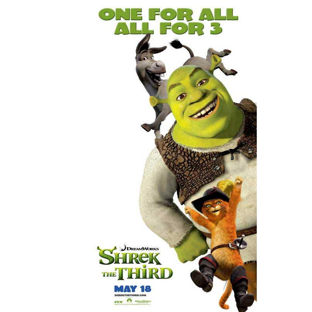 Shrek the Third movie POSTER (Style N) (11" x 17") (2007) Walmart