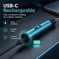 thumbnail image 6 of Wiher Electric Engraving Pen with 37 Bits, USB Rechargeable Cordless Etching Engraving Tool, Portable DIY Rotary Engraver for Jewelry Wood Glass Stone Carving(Blue), 6 of 7