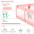 thumbnail image 4 of babyeap Baby Playpen,71*50 Inch Extra Large Baby Playards for Babies and Toddlers,Fence Baby Play Yards for Indoor & Outdoor with Breathable Mesh,Pink, 4 of 7