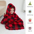 thumbnail image 2 of Sudadera con capucha portátil KFUBUO para niños de 2 a 6 años, color rojo a cuadros, 2 of 6