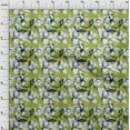 thumbnail image 4 of oneOone Viscose Jersey Light Green Fabric Florals Fabric For Sewing Printed Craft Fabric By The Yard 60 Inch Wide, 4 of 7
