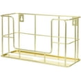 thumbnail image 7 of MyGift Modern Brass Tone Metal Wire Commercial Folded Towel Holder Dispenser, 7 of 7
