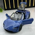thumbnail image 4 of 1:24 Scale Alloy Tesla Roadster Sport Car Model Diecast Metal Toy Vehicles Convertible Car Toy Boy Gift Collective Home Decor, 4 of 7