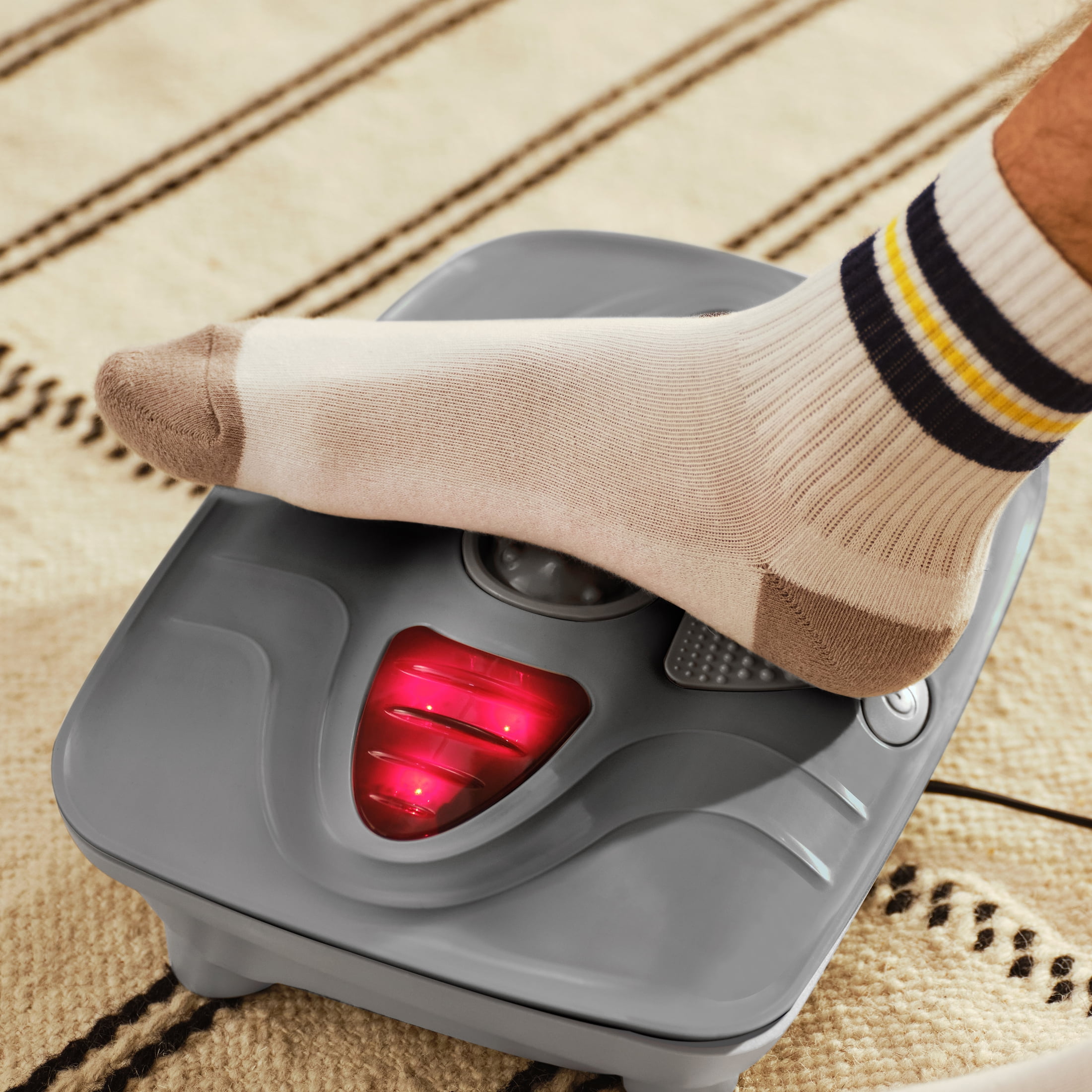 Homedics Vibration Foot Massager with Soothing Heat, Gray