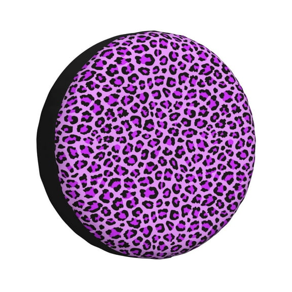 Rv Spare Tire Cover 14 inch - purple lilac leopard cool Tire Covers for Trailers, Adjustable Camper Spare Tire Cover