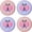 2 Pink + 2 Purple, variant on YUNOVA Hidden AirTag Holder with Safety Pin, Cute Cartoon Silicone GPS Tracker Case Compatible with Apple AirTag 1st/2nd Gen for Kids Elderly Pets