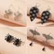 thumbnail image 3 of Halloween series of funny spider skull earrings unique and fun pumpkin bat earrings for men and women Couple jewelry Valentine's Day gift, 3 of 5