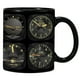 thumbnail image 1 of Taza de café con panel de instrumentos de aviación de cerámica, 350 ml, 1 of 1