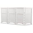 thumbnail image 3 of Suncast Outdoor Patio Garden 8 Panel Yard Screen Enclosure Gated Fence, White, 3 of 6