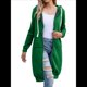 thumbnail image 1 of Sudadera con Capucha y Cremallera para Mujer, Chaqueta Informal de Larga para Otoño, Chaquetas Largas de Otoño con Bolsillos, Túnica Verde Hierba L, 1 of 9